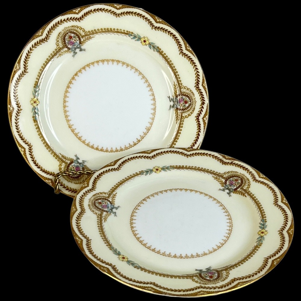 2 Noritake China Serena Bread And Butter Plates 6.5" Floral Made Japan Vintage